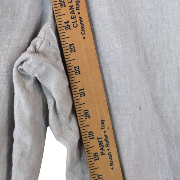 J. Jill Love Linen Pants Size L Beige Gray 100% Linen Relaxed Casual Coastal - Picture 7 of 9
